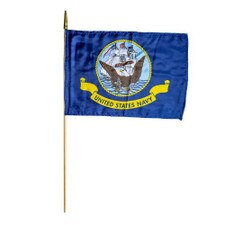 12" x 18" Navy Stick Flag